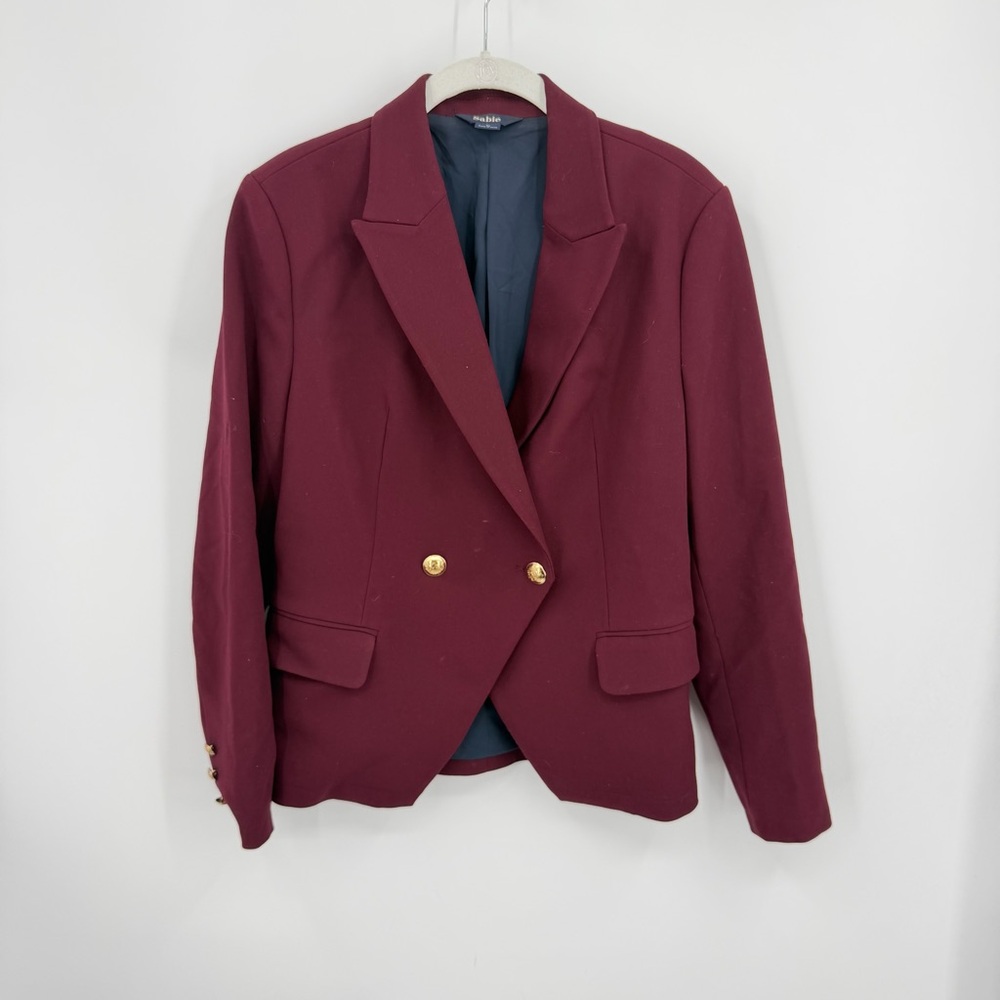 Sabie M Women's Double-Breasted red‎ Blazer Medium